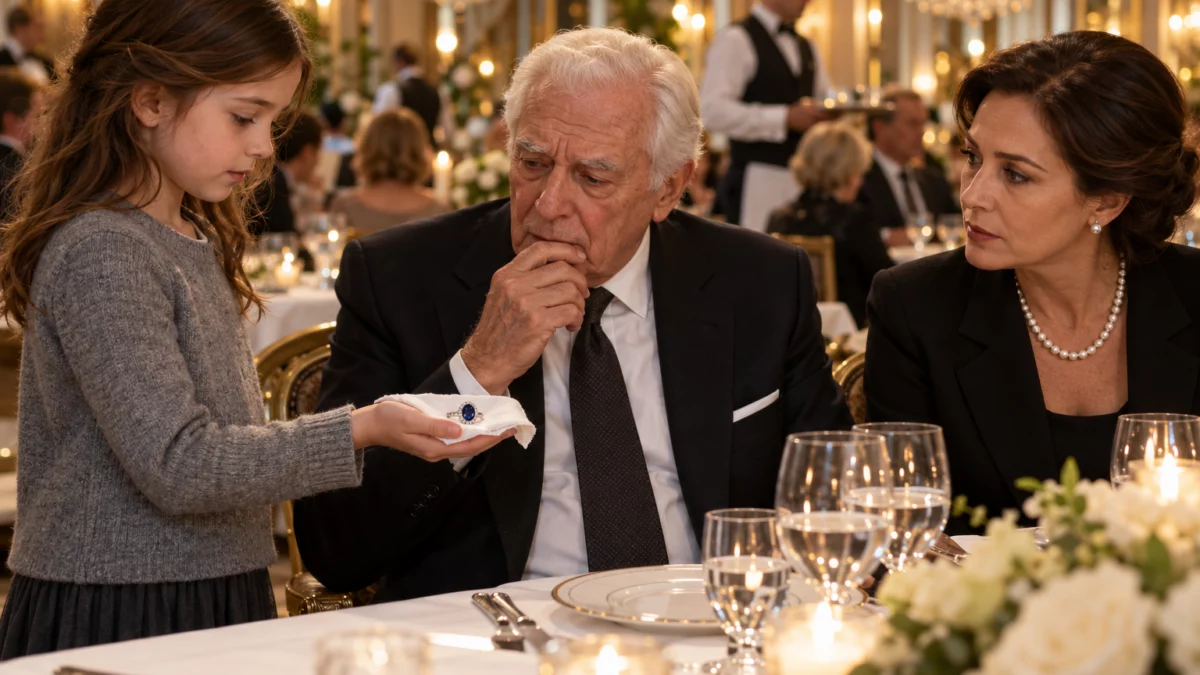 Une petite fille lui tend une bague… et sa femme veut la faire taire